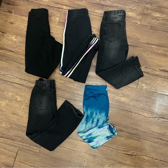 Girls Kids Size 10 12 Bundle Lot Bottoms Jeans Sweatpants Leggings - Picture 2 of 8